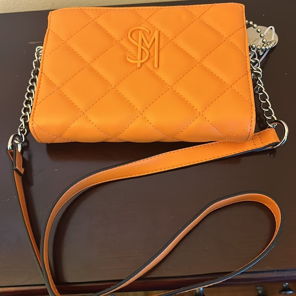 Steve Madden bright orange crossbody bag with silver hardware. BNWOTS! - Picture 10 of 11